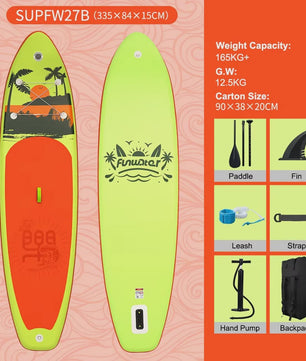 FunWater Opblaasbaar SUP Board 335x84x15cm - Anti-slip, Complete Set