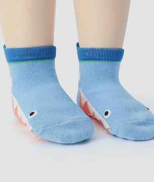 6 Paar Katoenen Kindersokken met Antislip & Leuke Dierenprints - Perfect voor Peuters en Jongens, het Hele Jaar Door