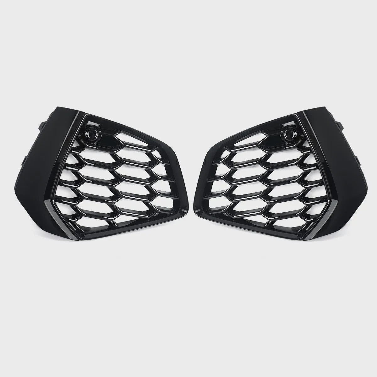 Glans Zwart Honeycomb Mistlamp Grille Covers voor Audi A3 S-line/S3 (2021-2023)