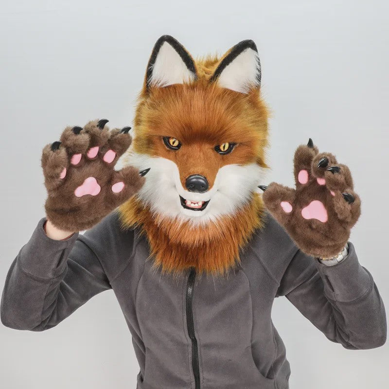 Realistisch Wolf Masker met Nepbont - Luxe Cosplay & Feest Accessoire