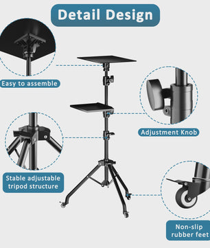 Verstelbare Projector & Laptop Tripod Stand (145cm) - Flexibele Werkplek