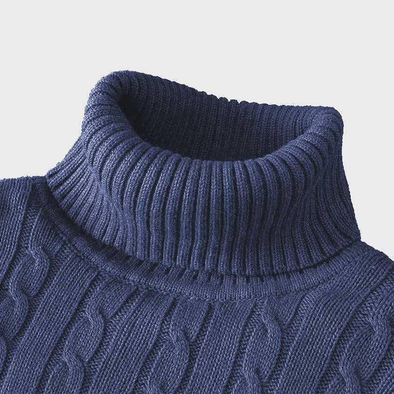 Heren Gebreide Coltrui - Slim Fit Winter Pullover