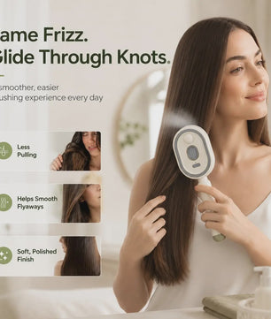 Elektrische Stoom Haarborstel met Waternevel - Anti-Frizz & Massage