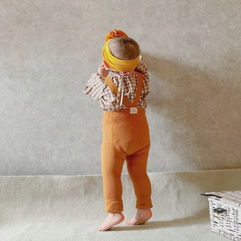 Baby Leggings met Bretels - Hoge Taille & Elastisch - Lente Kleding voor Jongens en Meisjes (1-2 Jaar)
