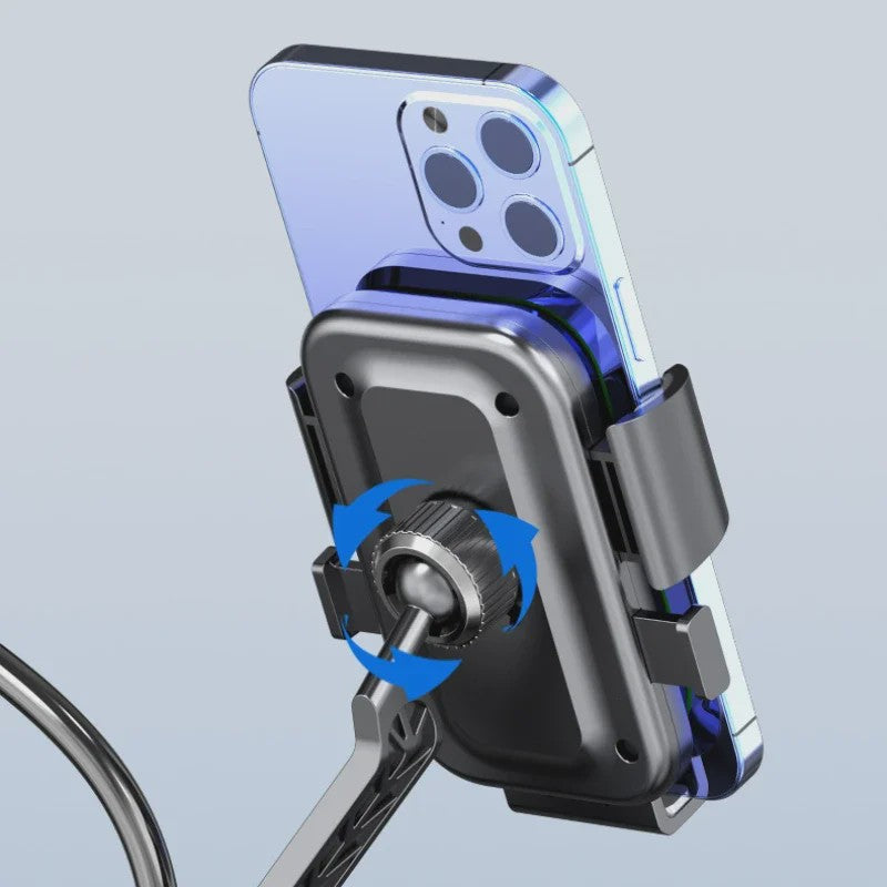 Universele Fiets & Motor Telefoonhouder - 360° Rotatie, Schokbestendig & Veilig