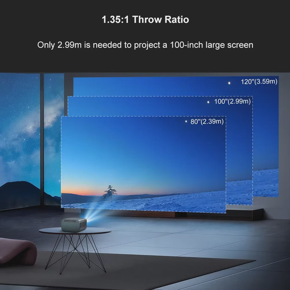 Lenovo X3 Full HD Projector: 1080P, 4K Ondersteuning, 1000 CVIA Lumens, HDR10, Android Smart TV voor Home Cinema