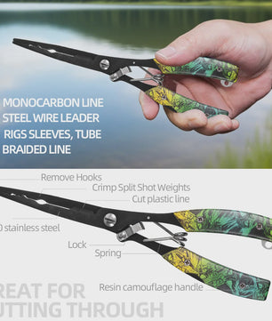 Multifunctionele Visset: RVS Pliers, Lijnknipper & Fish Grip - Zoutwaterbestendig
