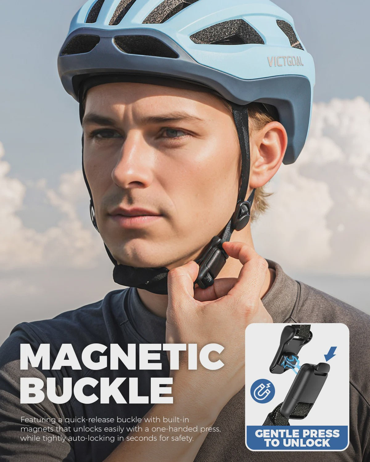 Lichtgewicht Fietshelm met Magnetische Achterlicht voor Heren & Dames - Veiligheid voor MTB & Racefiets