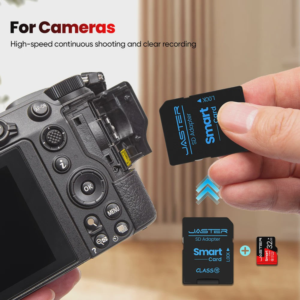 JASTER Class 10 Micro SD Kaart 8GB - 128GB | TF Kaart voor Telefoon, Camera, Computer