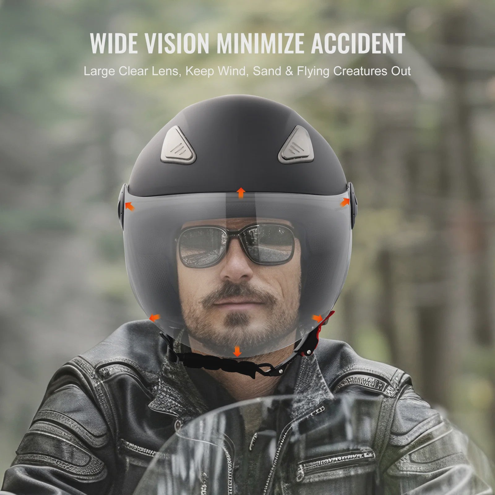 SucceBuy 3/4 Motorhelm - ABS & Hoge Dichtheid met Verwisselbaar Vizier