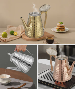 RVS Theepot met Infuser - 1.65L - Anti-Roest - Ideaal voor Thuis, Restaurant & Camping