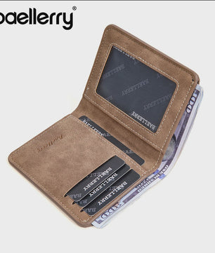Minimalistische Heren Portemonnee van PU Leer met Geldclip - Compact en Ideaal voor Reizen