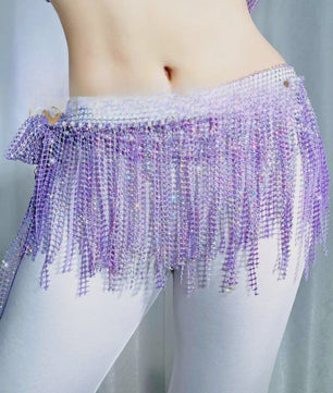 Glanzende Buikdans Heupsjaal met Strass Steentjes - Dansgordel voor Oosterse Dans & Outfit