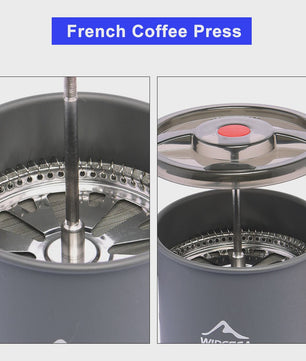 Widesea Camping Koffiepot met French Press - Outdoor Mok & Kookgerei voor Hiking