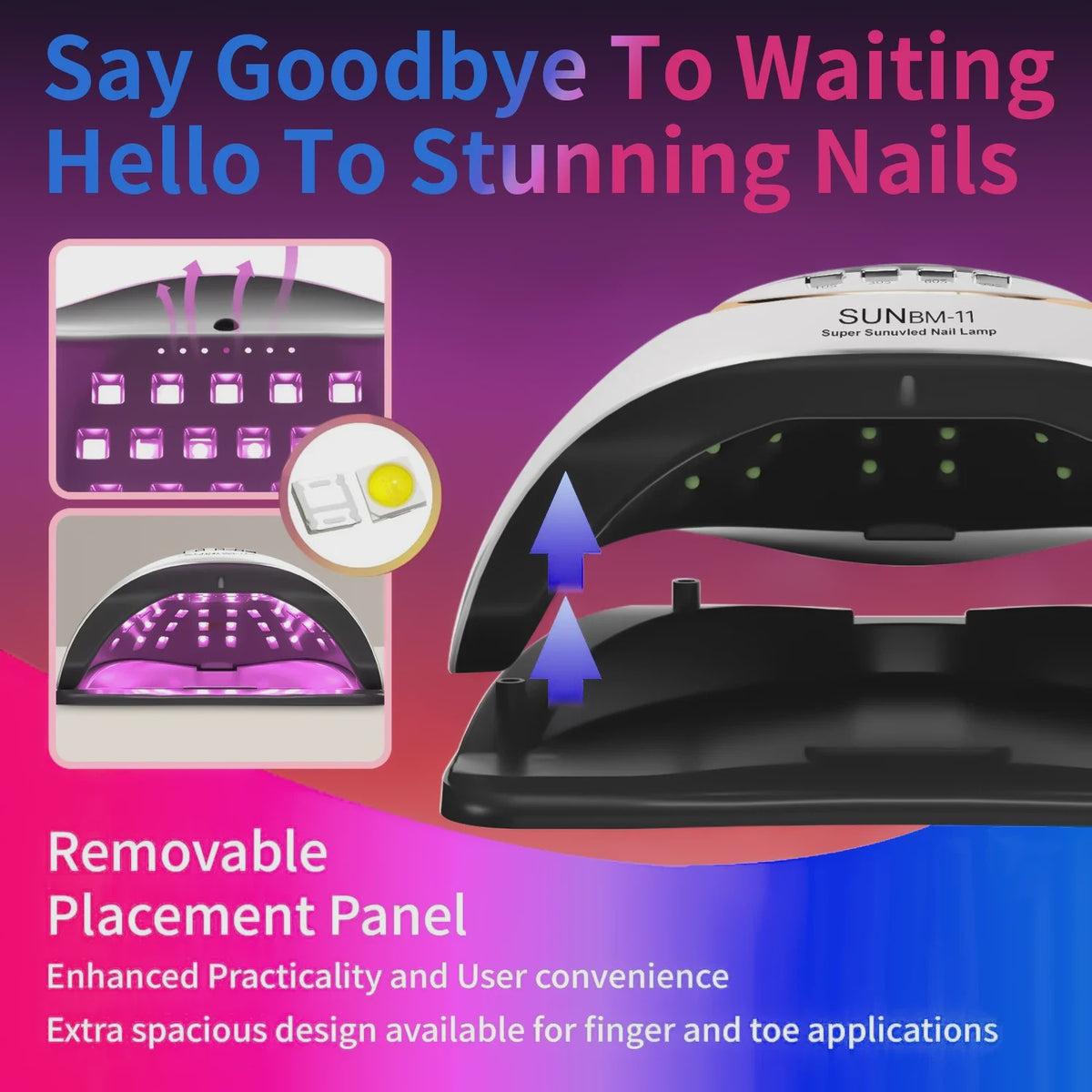 Professionele UV LED Nagellamp 66 LEDs - Sneldrogend & Slimme Timer