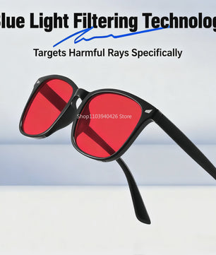 Blauw Licht Blokkerende Bril voor Mannen - Rode/Oranje Lens voor Betere Slaap, Gaming & Computergebruik - Vermindert Oogvermoeidheid