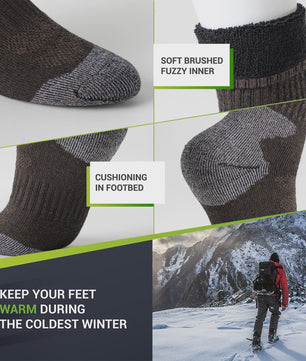 5 Paar Merino Wol Wandelsokken - Warm, Ademend & Compressie voor Heren & Dames
