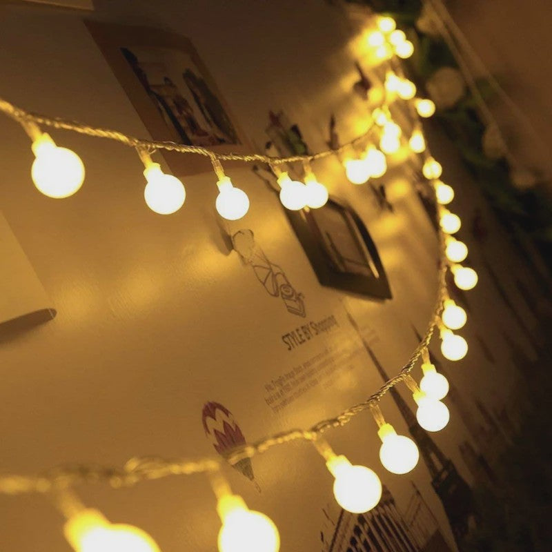10M LED Bolletjes Lichtsnoer - USB & Batterij - Sfeerverlichting voor Tuin, Kerst, Slaapkamer & Feest