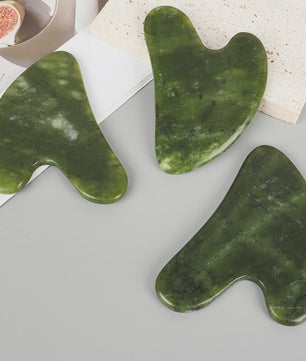 Xiuyan Jade Gua Sha Hartvorm Massagetool voor Gezicht & Nek