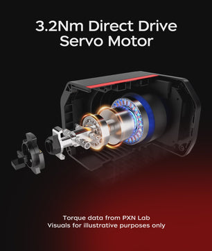PXN V10 Ultra Direct Drive Racing Wheel Kit met 3.2Nm Force Feedback en Hall Effect Pedalen voor PC/PS4/Xbox