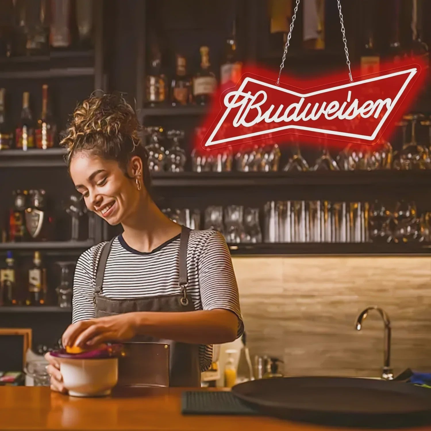 Budweiser Neon LED Lichtreclame - Bar Decoratie & Man Cave Verlichting