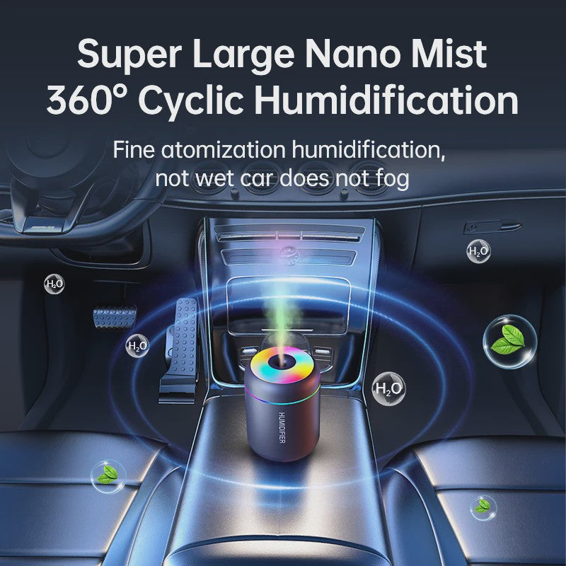180ML Mini Luchtbevochtiger USB Aroma Diffuser met Kleurrijke Verlichting voor Auto, Huis & Slaapkamer