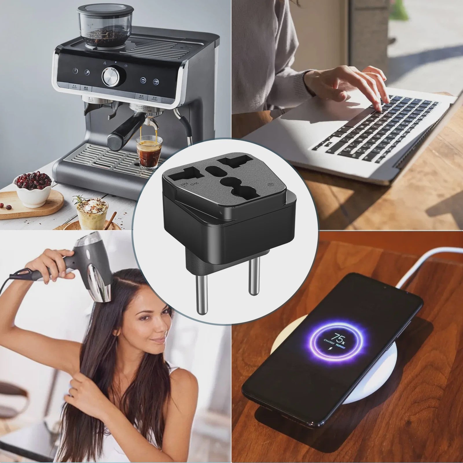 3-delige Universele Reisadapter: EU Plug Converter voor US, UK, AU Apparaten