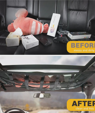Universele Dak Opbergnet voor Auto - 90x65cm - Anti-doorzakken - Organiseer Bagage in SUV/Van