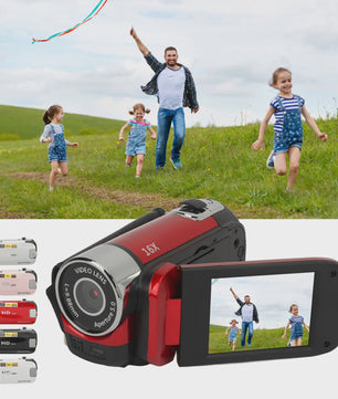 HD Digitale Camera 1080P Camcorder met 16MP, 16x Zoom, Draaibaar Scherm & Vullicht
