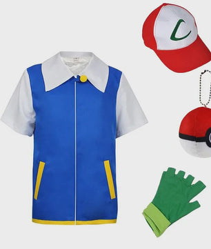 Ash Ketchum Cosplay Set - Pokémon Trainer Kostuum voor Volwassenen & Kinderen