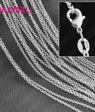 10x 925 Sterling Zilveren Collier Kettingen Set - 40-76 cm - Met Karabijnsluiting