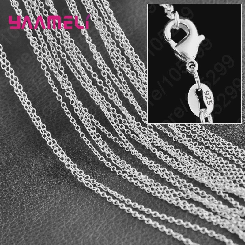 10x 925 Sterling Zilveren Collier Kettingen Set - 40-76 cm - Met Karabijnsluiting