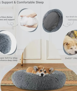 Luxe Pluche Hondenkussen & Kattenmand - Rond, Extra Zacht & Warm - 40-90cm