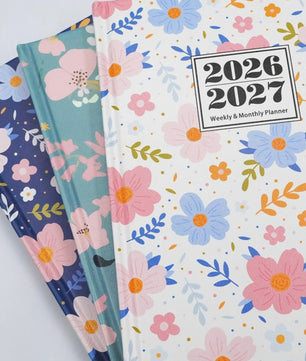 Bloemen A5 Planner 2026-2027: Week & Maand Overzicht met 144 Pagina's