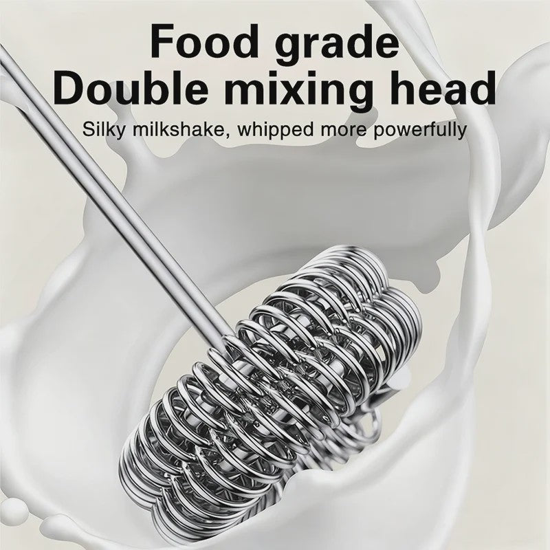 Draadloze Oplaadbare Mini Milk Frother & Koffie Opschuimer - 3 Snelheden, USB-C