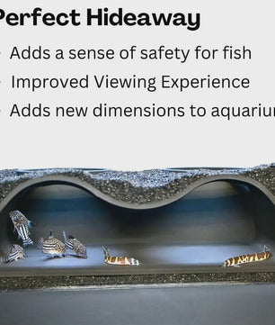 Aquarium Tunnel Cave - Dubbele Ondergrondse Schuilplaats voor Vissen