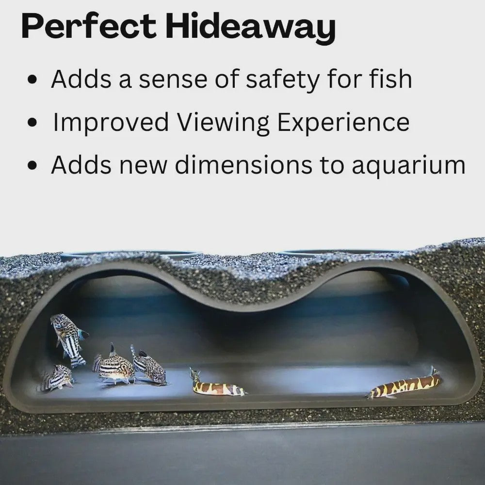 Aquarium Tunnel Cave - Dubbele Ondergrondse Schuilplaats voor Vissen