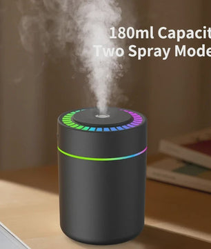 180ML Mini Luchtbevochtiger & Aroma Diffuser met USB en Sfeerverlichting - Ideaal voor Auto, Huis & Slaapkamer