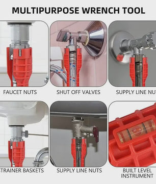 14-in-1 Multifunctionele Kraan & Gootsteen Sleutel Kit voor Sanitair Reparatie & Installatie