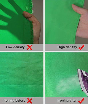 Grote Zwarte, Witte & Groene Achtergronddoeken (Chromakey) - 13x10 & 10x6.6 ft