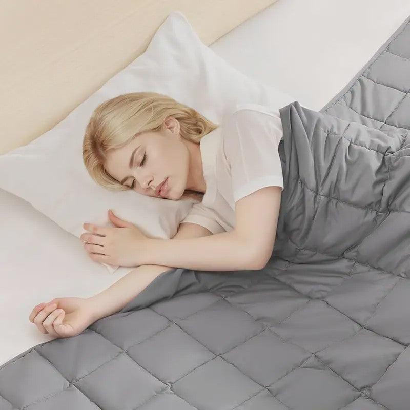 Grijze Therapeutische Verzwaringsdeken King Size - 9 kg - Glasparels - Stressverlichting & Betere Slaap