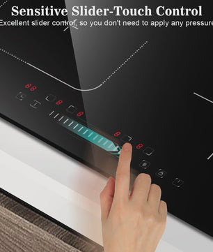 Karinear Inbouw Inductie Kookplaat 4 Zones Flexzone 7200W met Slider Control & Boost