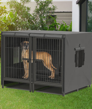 Heavy Duty Hondenbench 52 Inch Extra Groot Metaal met Uitneembaar Tussenschot - Trainingskennel & Speelpen