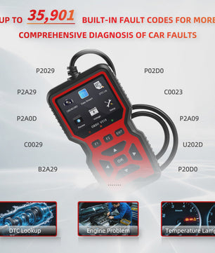 V519 OBD2 Autodiagnose Scanner Tool met Kleurenscherm voor Motorgezondheidscontrole