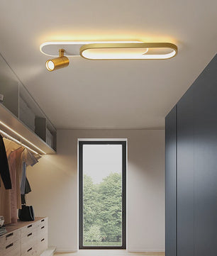 Moderne LED Plafondlamp met Spotlight - Zwart, Wit of Goud - Sfeervolle Verlichting voor Slaapkamer & Studiekamer