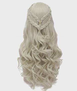 Lange blonde pruik met vlechtjes - Perfect voor cosplay, kostuums en Halloween