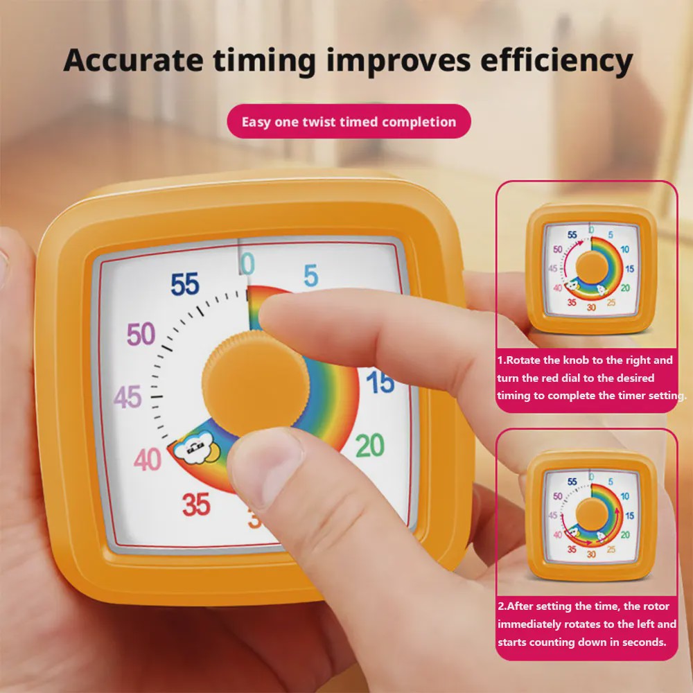 Visuele Timer 60 Minuten - Kinderen & Studenten - Zelfdiscipline & Tijdsmanagement