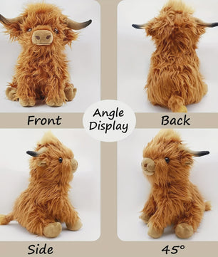 Schattige Pluche Schotse Hooglander Koe Knuffel - 25cm - Cadeau voor Kinderen & Baby's