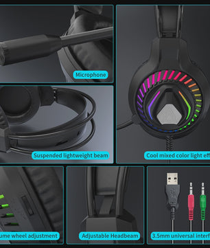 AJAZZ AT120 Gaming Set: Toetsenbord, Muis & Headset - 3-in-1 USB Peripherals