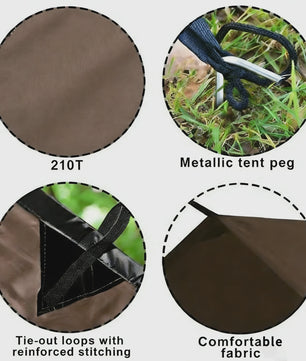 Waterdichte Tarp 3x3m - Veelzijdige Kampeerluifel & Schuilplek